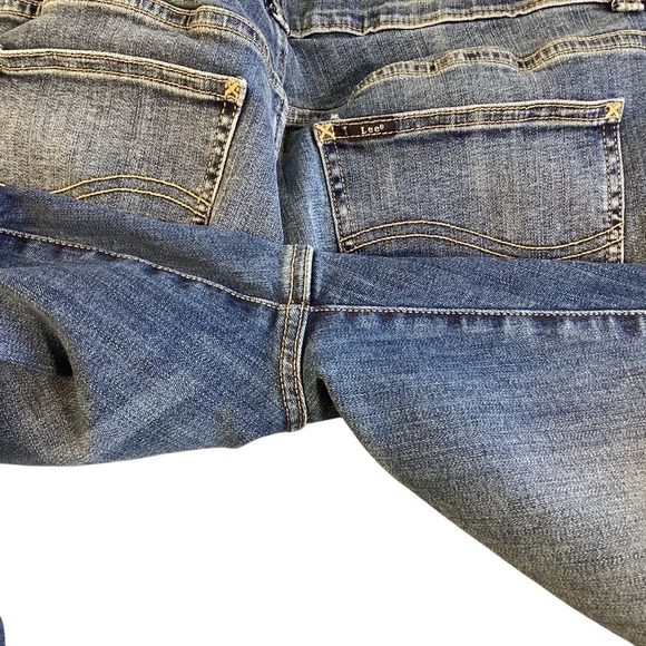 Lee Plus Size Regular Fit Straight Leg Mid Rise Flex Motion Jeans Medium Wash - Picture 11 of 12